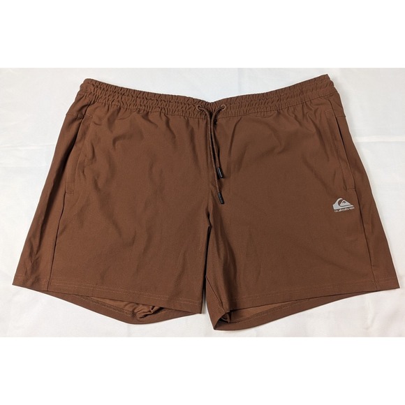 Quiksilver Other - Quiksilver Mens Drylight Shorts XXL Brown Regular Fit Athletic Drawstring